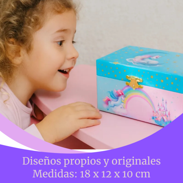 Style 1 - 6 Cajita Músical Armonibox Unicornio Estrellas Glitter