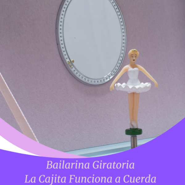 Caja de Música Bailarina revestida en Terciopelo
