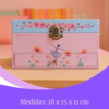 Caja de Música Bailarina revestida en Terciopelo